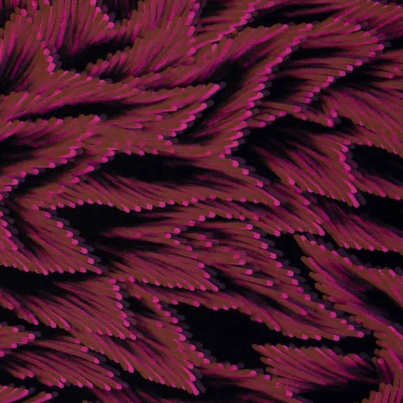 Viscose zwart met roze Fall leaves - Thorsten Bergen